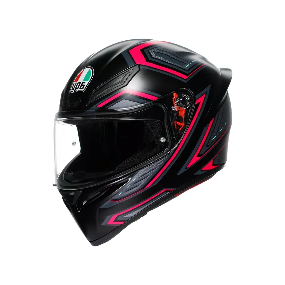 CASCO AGV K1-S SLING MATT NEGRO ROSADO