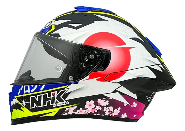 CASCO NHK K5R ALONSO LOPEZ #4 BLANCO ROJO AZUL