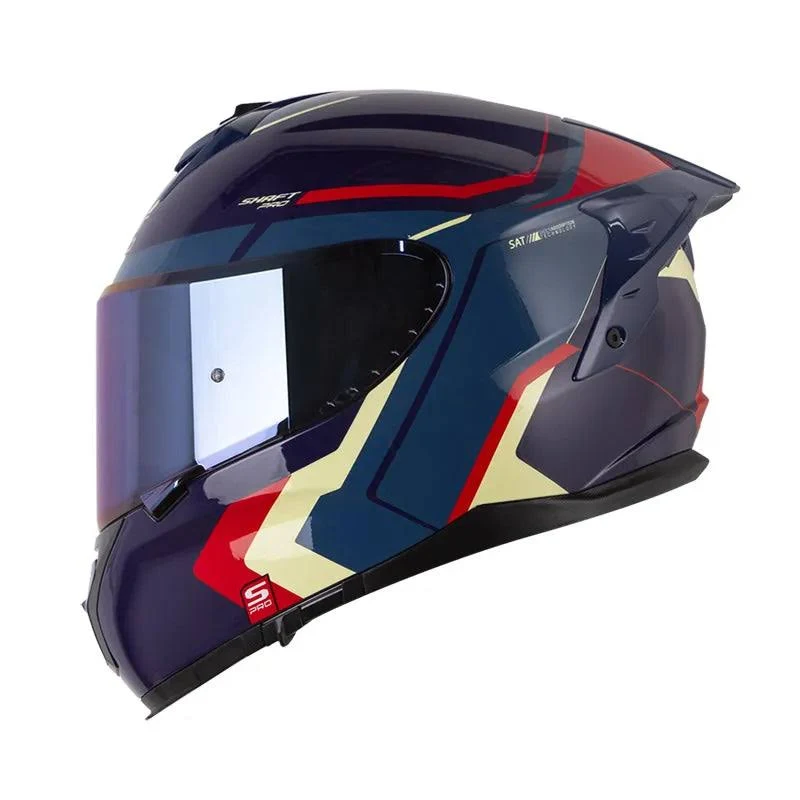 CASCO SHAFT PRO 610DV CESTER AZUL OSCURO ROJO BRILLANTE