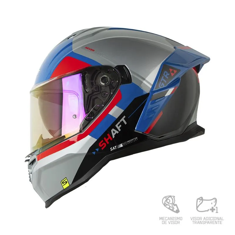 CASCO SHAFT 598GTR TAKE DOWN GRIS ROJO