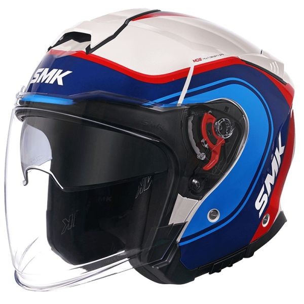 CASCO SMK GTJ GL153 BLANCO ROJO AZUL