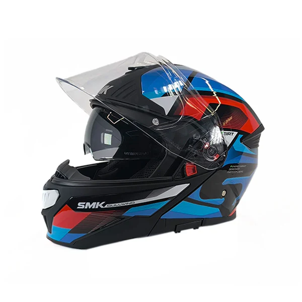 CASCO SMK GULLWING CHA BLANCO GRIS ROJO