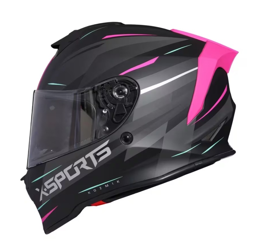 CASCO X-SPORTS V151 KOZMIK NEGRO ROSA