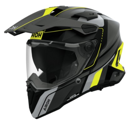 CASCO AIROH DUAL COMMANDER 2 SKIP NEGRO AMARILLO