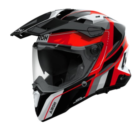 CASCO AIROH DUAL COMMANDER 2 SKIP NEGRO ROJO