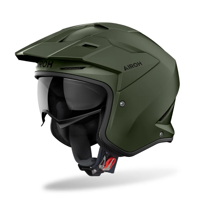 CASCO AIROH JET KOMBAT VERDE MILITAR