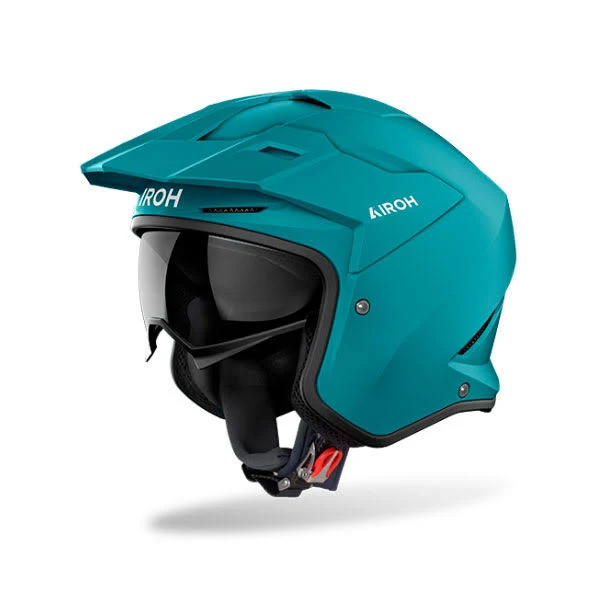 CASCO AIROH JET KOMBAT VERDE PETROLEO