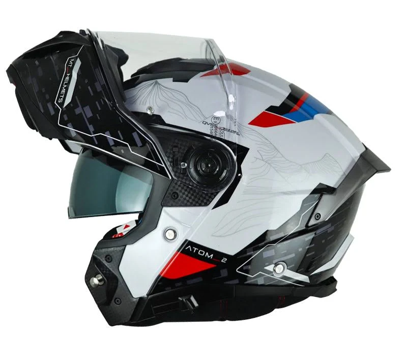 CASCO MT ATOM 2 SV HIGHLANDS A7 NEGRO BLANCO ROJO