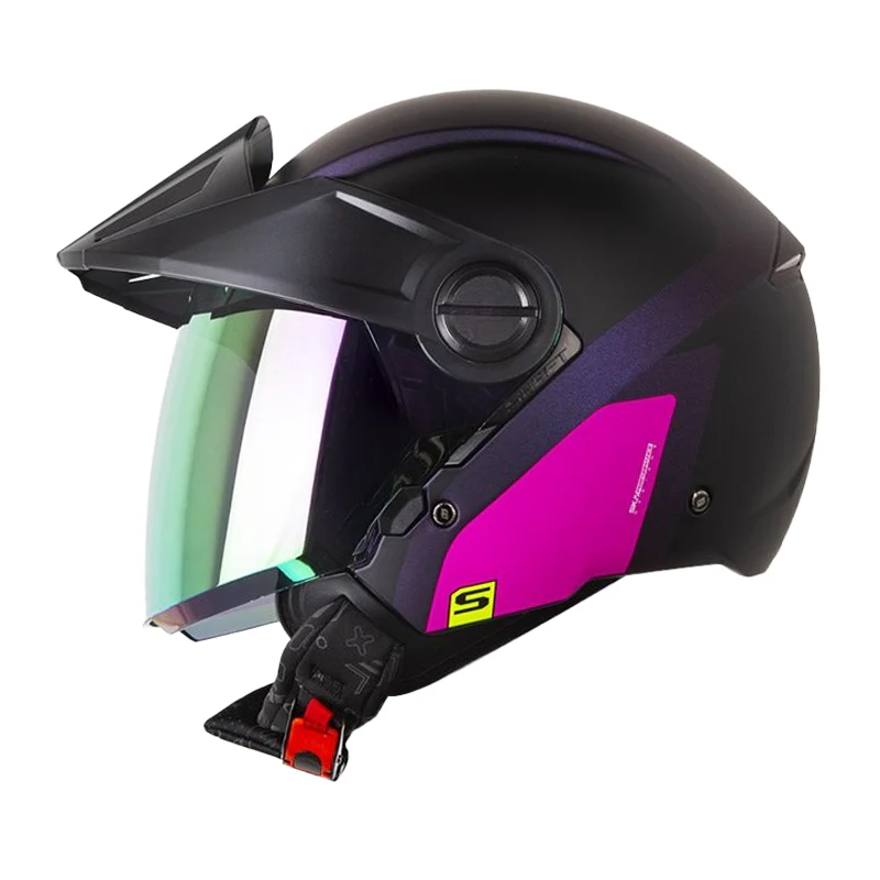 CASCO SHAFT 212 TRICK CAMALEON MORADO FUCSIA