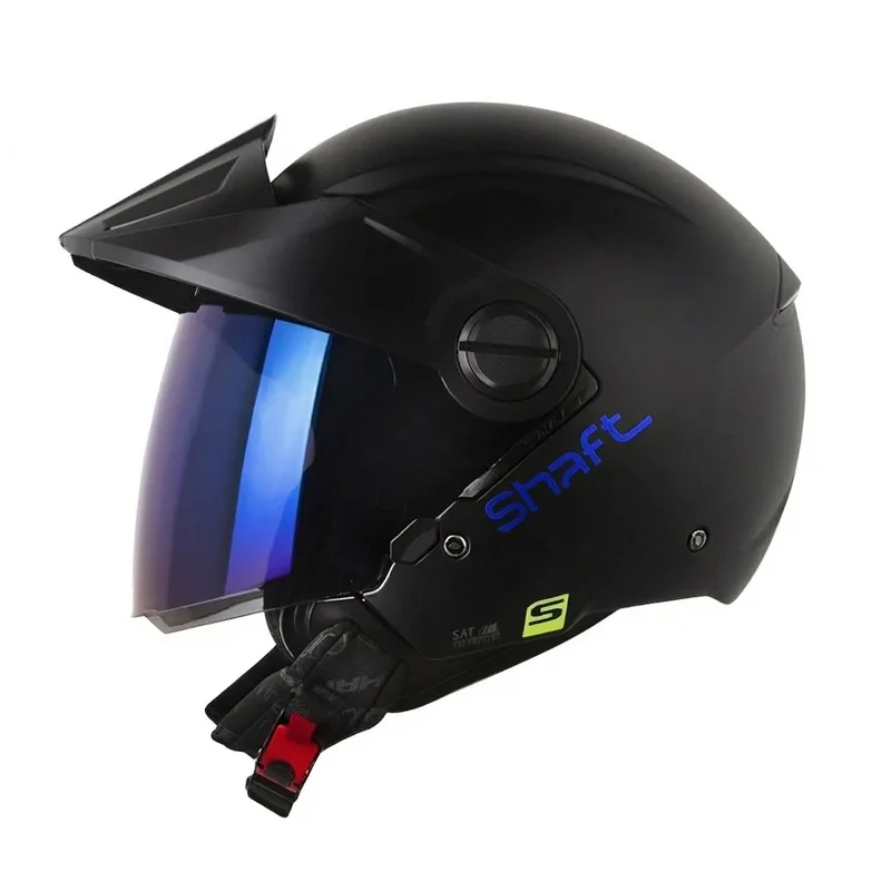 CASCO SHAFT 212 SOLID NEGRO MATE AZUL