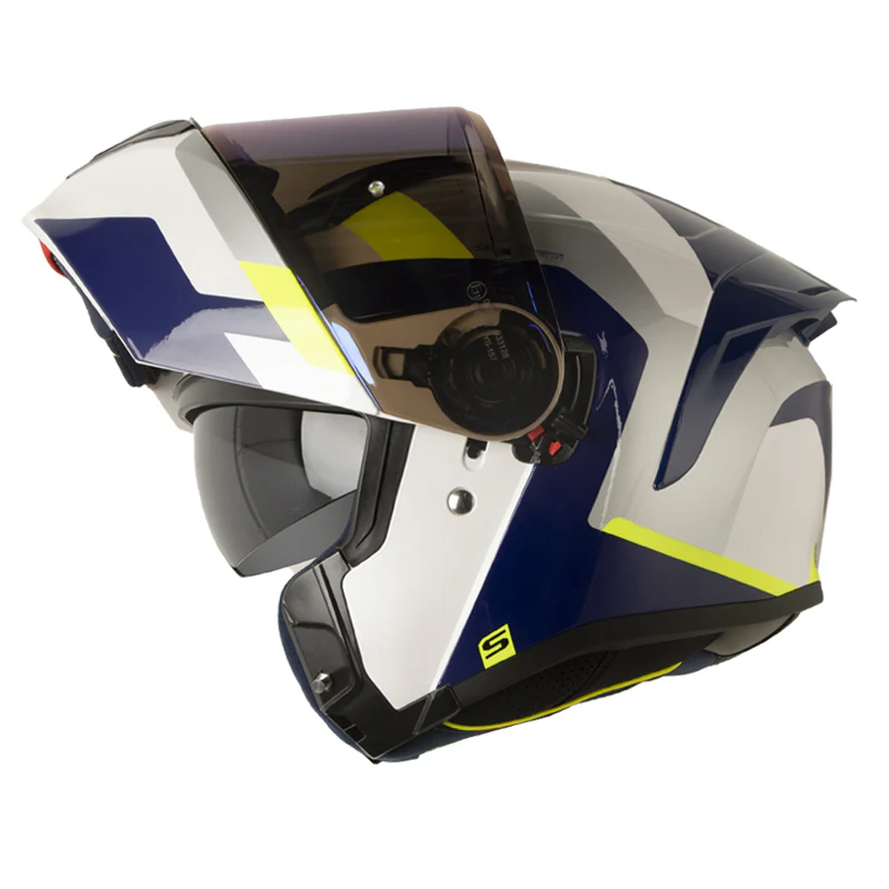 CASCO SHAFT 3820SP MAY BLANCO PERLA AMARILLO NEON