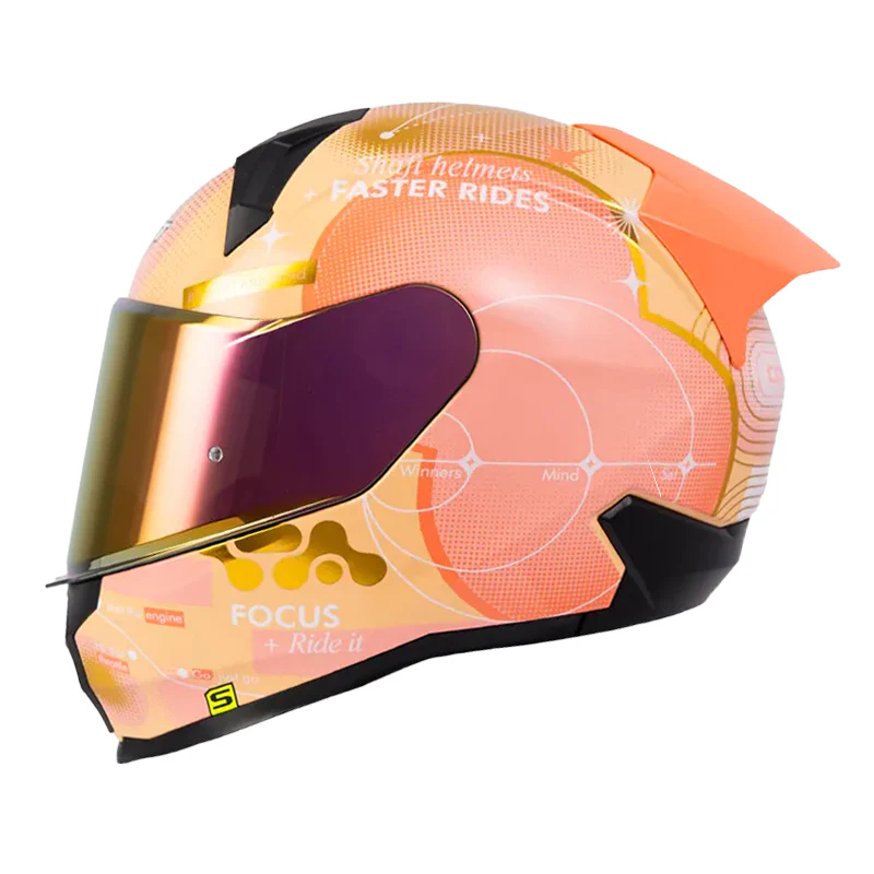 CASCO SHAFT 560 EVO CONNECTION BEIGE NARANJA BRILLANTE