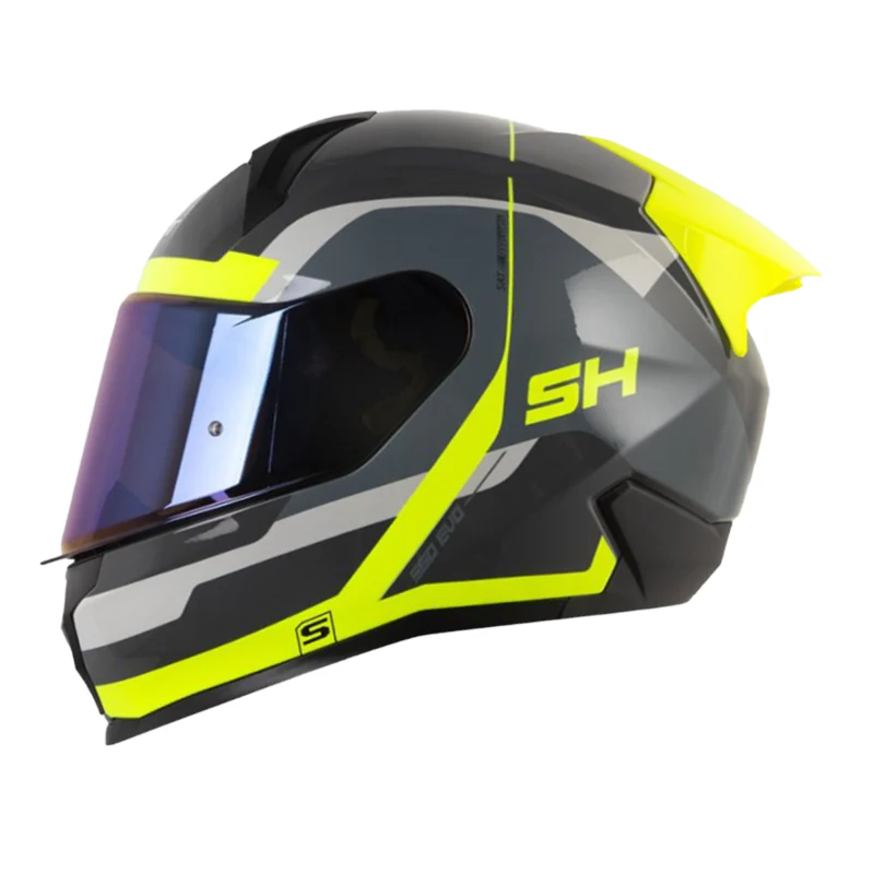CASCO SHAFT 560 EVO TEYK GRIS OSCURO AMARILLO NEON