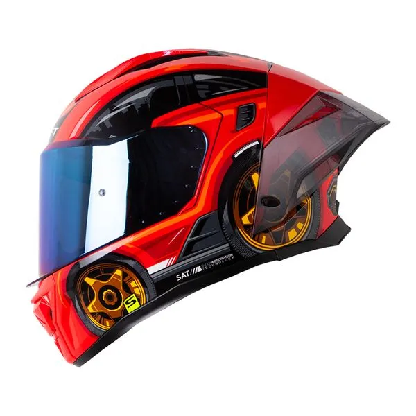 CASCO SHAFT 596SP SPORT HEAD ROJO NARANJA NEON BRILLANTE