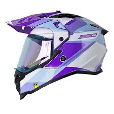 CASCO SHAFT MX360 MIHO AZUL CLARO MORADO BRILLANTE