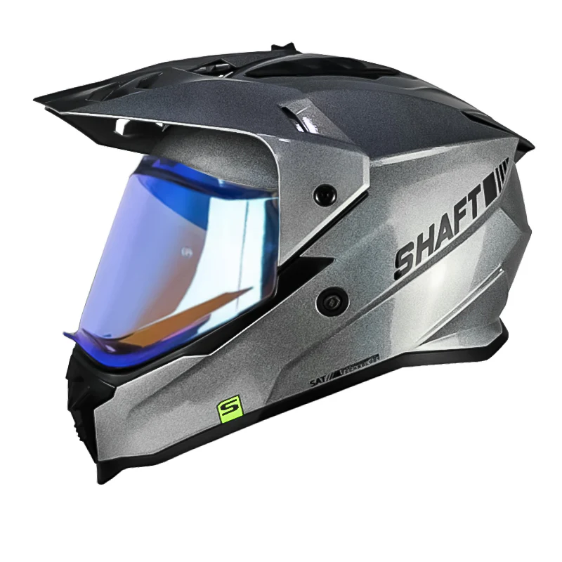 CASCO SHAFT MX360 SOLID CAMALEON GRIS NEGRO