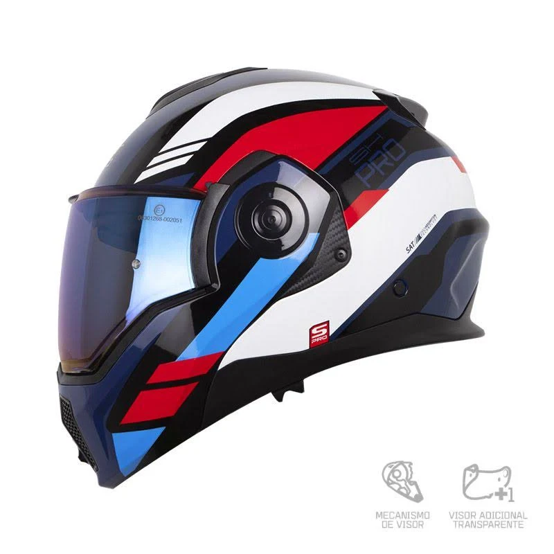CASCO SHAFT PRO 4160 MOVE TOE NEGRO AZUL ROJO BRILLO
