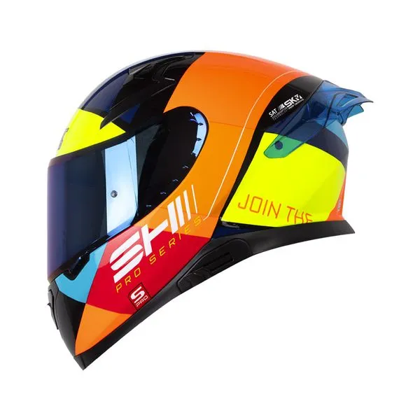 CASCO SHAFT PRO 612DV COP AZUL OSCURO NARANJA BRILLANTE